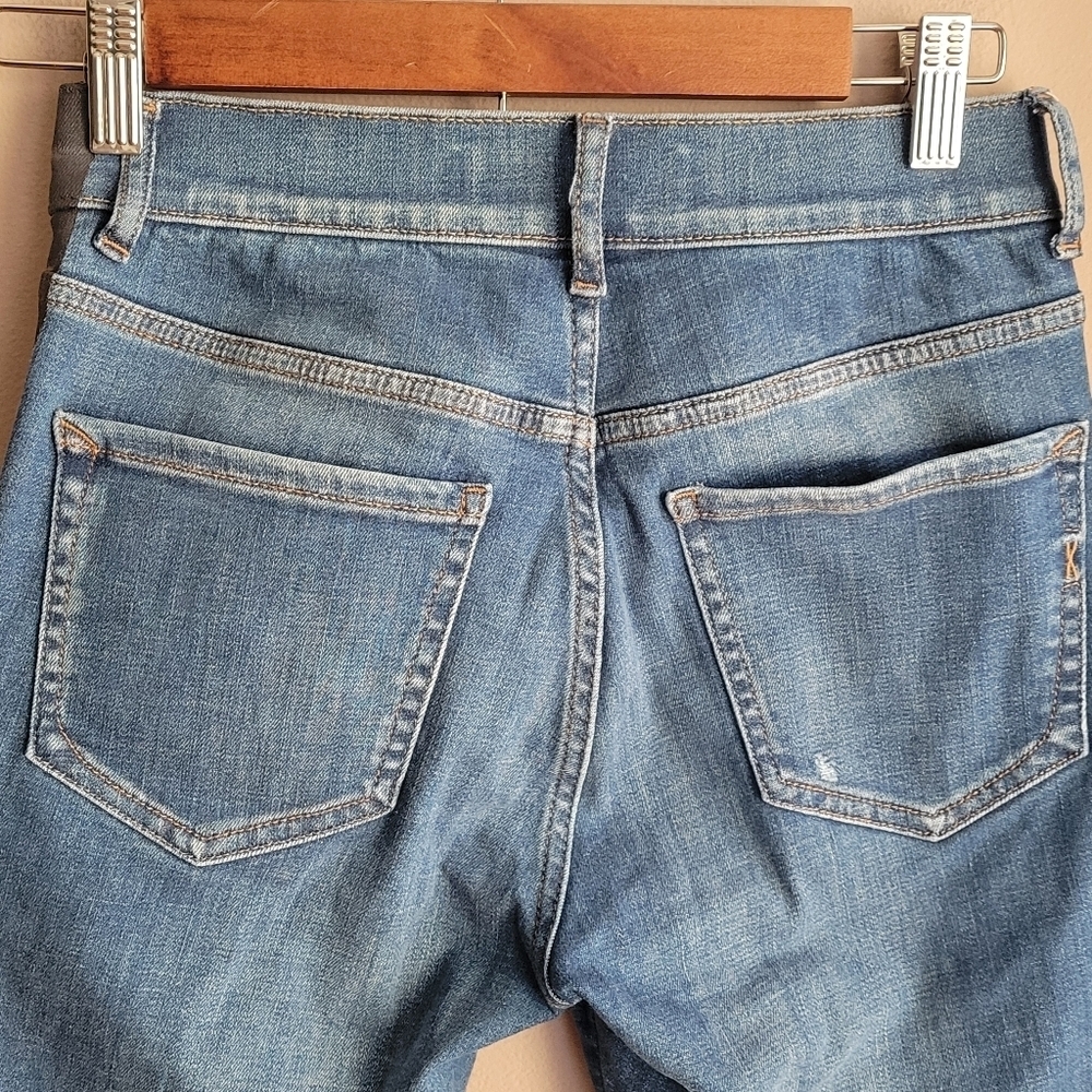 Express Jeans Black Stripe High Rise Skinny Stretch Womens Size 2P 25" Waist - Picture 3 of 8